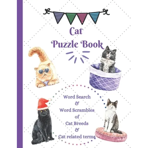 Cat Puzzle Book: Word Search & Word Scrambles of Cat Breeds & Cat related terms - Paperback