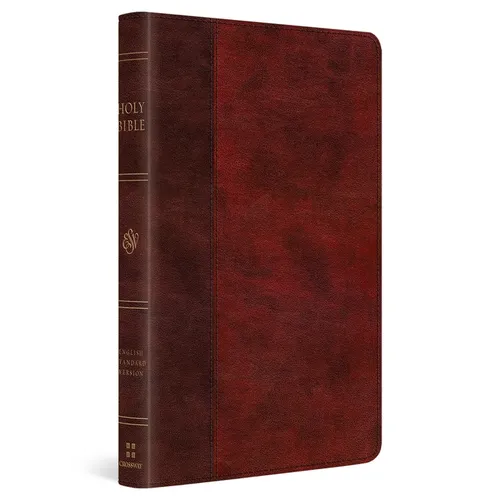 ESV Large Print Thinline Bible (Trutone, Burgundy/Red, Timeless Design) - Imitation Leather