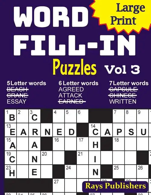 Large Print Word Fill-in Puzzles 3 - Paperback