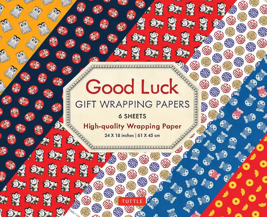Good Luck Gift Wrapping Papers - 6 Sheets: 24 X 18 Inch (61 X 45 CM) Wrapping Paper - Paperback