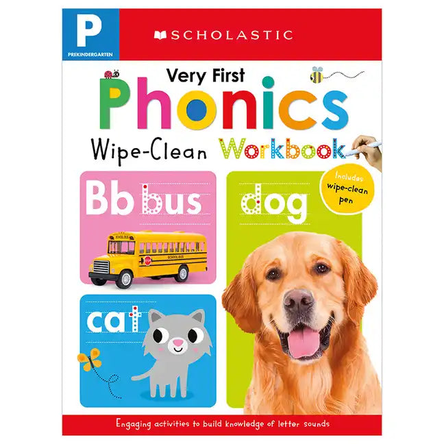 Very First Phonics Pre-K Wipe-Clean Workbook: Scholastic Early Learners (Wipe-Clean) - Spiral