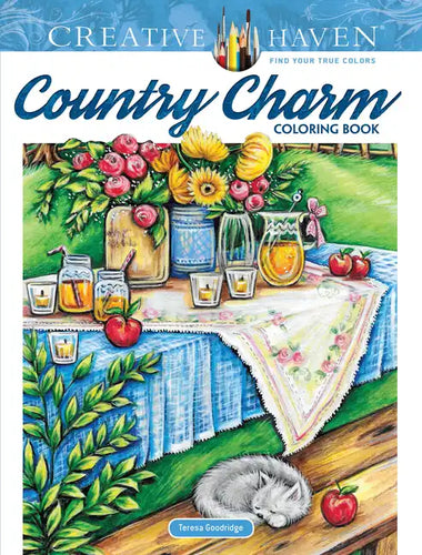 Creative Haven Country Charm Coloring Book - Paperback
