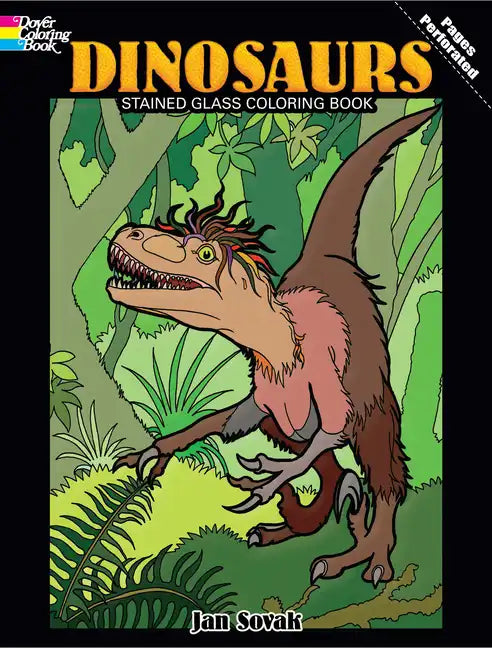 Dinosaurs Stained Glass Coloring Book - Paperback