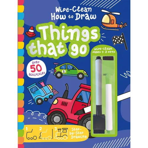 Wipe-Clean How to Draw Things That Go - Hardcover