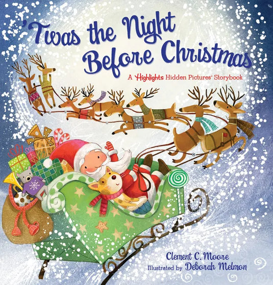 'Twas the Night Before Christmas: Christmas Storybook with Seek-And-Find Puzzles for Kids 4-8, Over 120 Hidden Objects - Hardcover