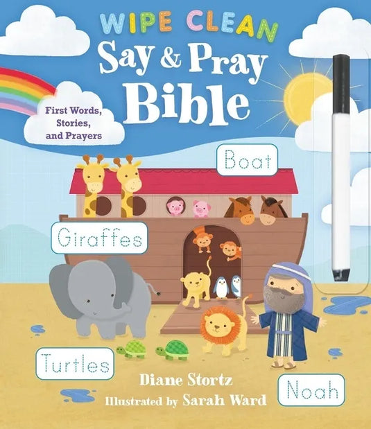 Say and Pray Bible Wipe Clean: First Words, Stories, and Prayers - Spiral