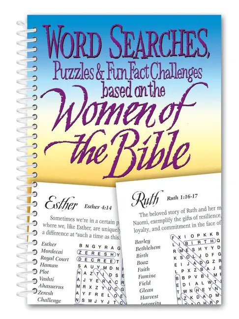 Word Search Based on the Women of the Bible - Spiral