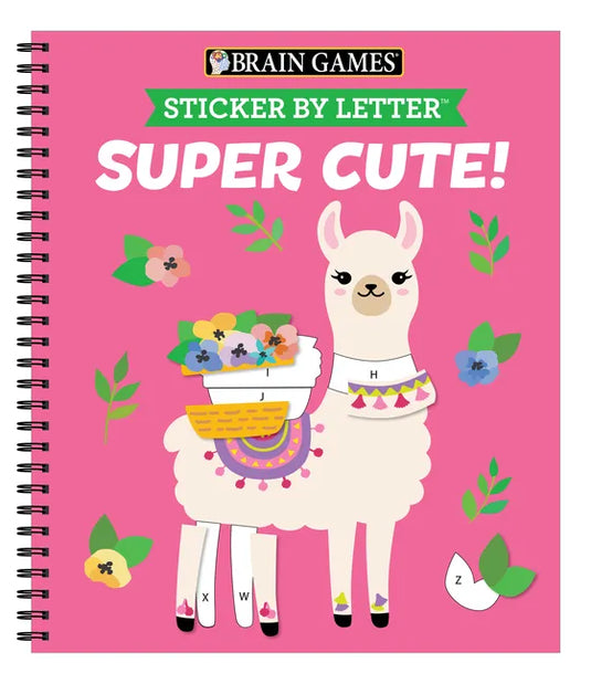 Brain Games - Sticker by Letter: Super Cute! - Spiral