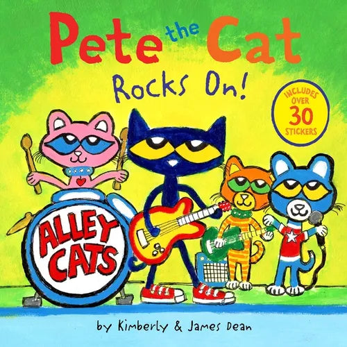 Pete the Cat Rocks On!: Includes Over 30 Stickers! - Paperback