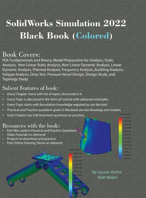 SolidWorks Simulation 2022 Black Book (Colored) - Hardcover