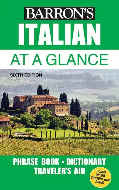 Italian at a Glance: Foreign Language Phrasebook & Dictionary - Paperback