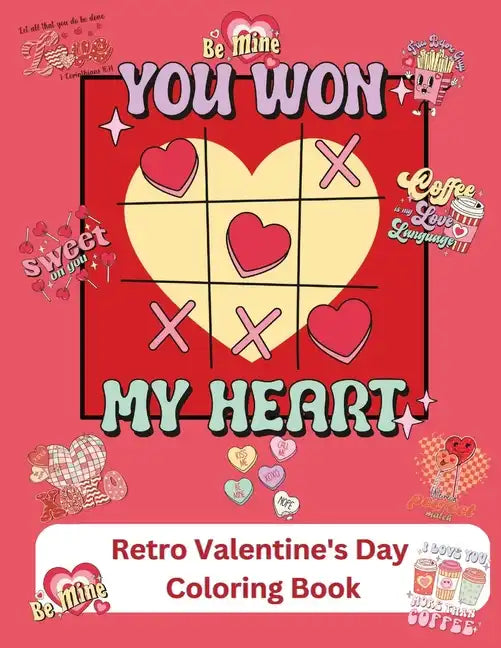 Retro Valentine's Day Coloring Book - Paperback