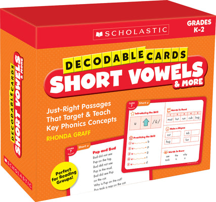 Decodable Cards: Short Vowels & More - Hardcover