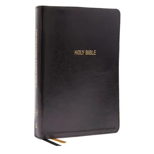 Kjv, Foundation Study Bible, Large Print, Leathersoft, Black, Red Letter, Comfort Print: Holy Bible, King James Version - Imitation Leather
