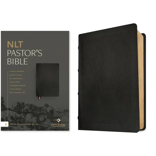 NLT Pastor's Bible, Filament Enabled (Genuine Leather, Black, Red Letter) - Leather