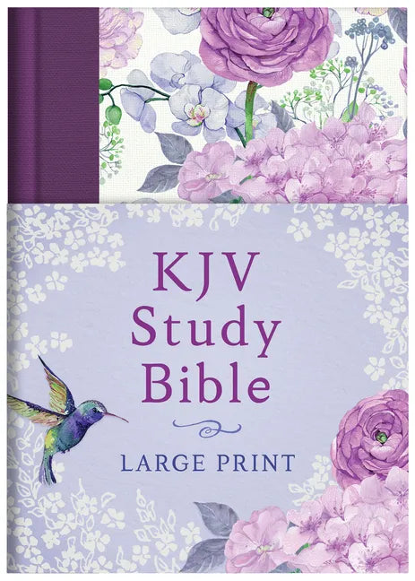 KJV Study Bible - Large Print [hummingbird Lilacs] - Hardcover
