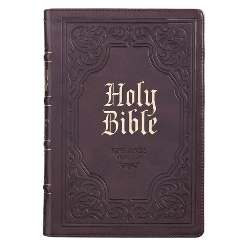 KJV Bible Giant Print Full Size Dark Brown - Leather