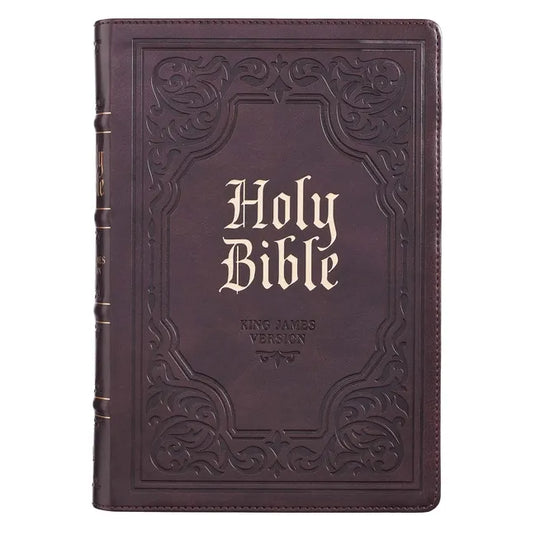 KJV Bible Giant Print Full Size Dark Brown - Leather