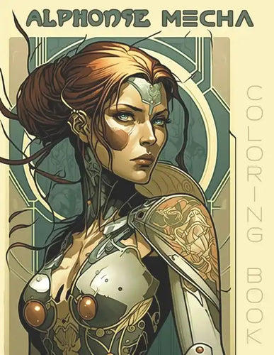 Alphonse Mecha: A Biomechanical Art Nouveau Coloring Book for Adults - Paperback