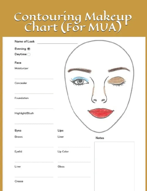 Contouring Makeup Chart: Paper Chart for Makeup Artist - Paperback