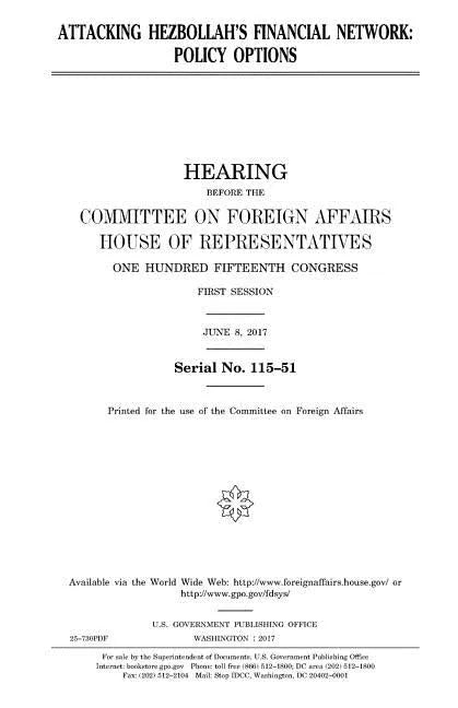 Attacking Hezbollah's financial network: policy options - Paperback