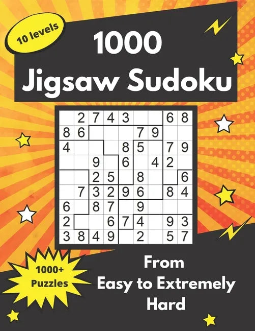 1000 Jigsaw Sudoku: irregular Sudoku Puzzles (easy to extremely hard) - Paperback