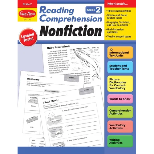 Reading Comprehension: Nonfiction, Grade 2 Teacher Resource - Paperback