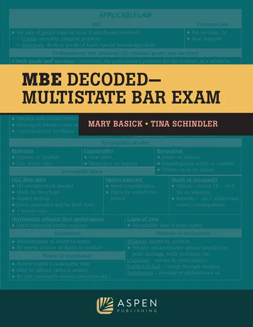 The MBE Decoded: Multistate Bar Exam - Paperback