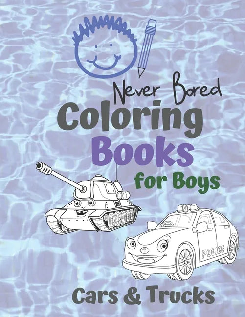 Coloring Books for Boys Cars & Trucks: Awesome Cool Cars And Vehicles: Cool Cars, Trucks, Bikes and Vehicles Coloring Book For Boys Aged 6-12 - Paperback
