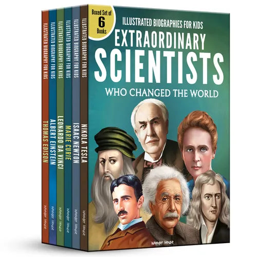 Illustrated Biography for Kids: Extraordinary Scientists Who Changed the World: Set of 6 Books - Hardcover