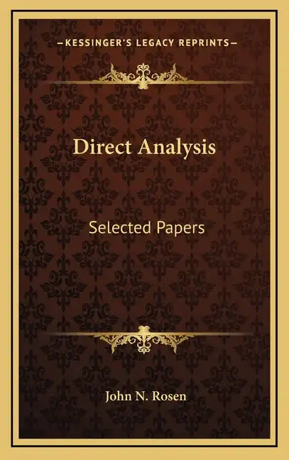 Direct Analysis: Selected Papers - Hardcover