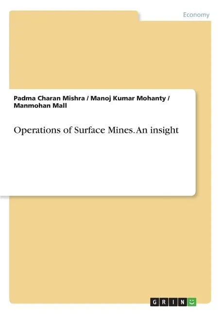 Operations of Surface Mines. An insight - Paperback
