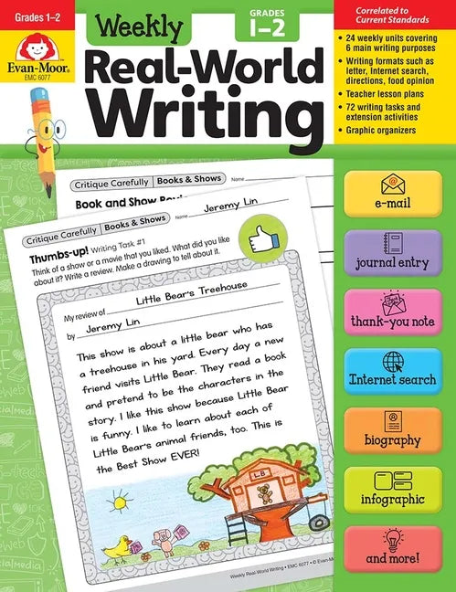 Weekly Real-World Writing, Grade 1 - 2 Teacher Resource - Paperback