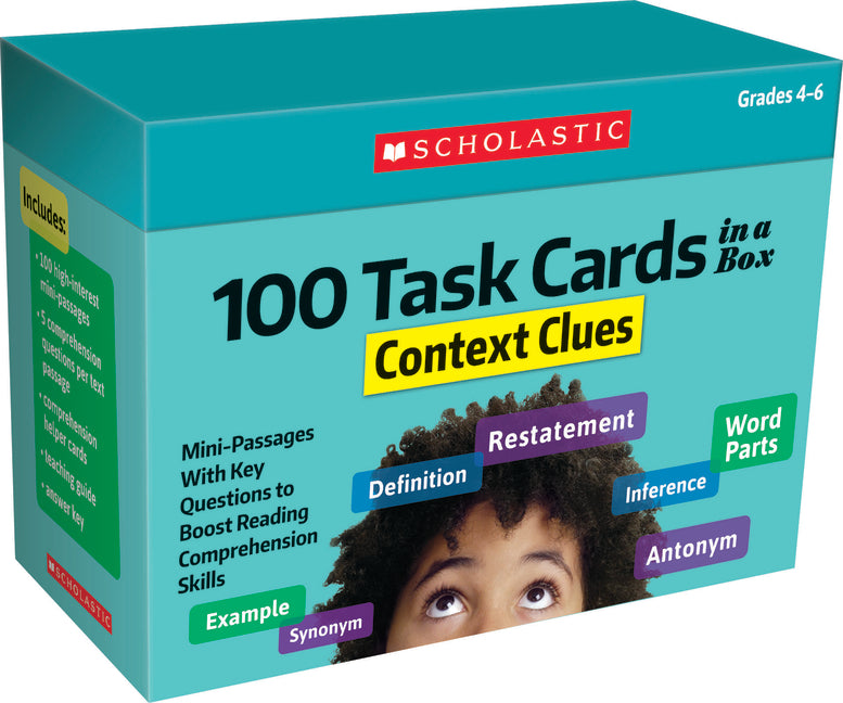 100 Task Cards in a Box: Context Clues - Hardcover