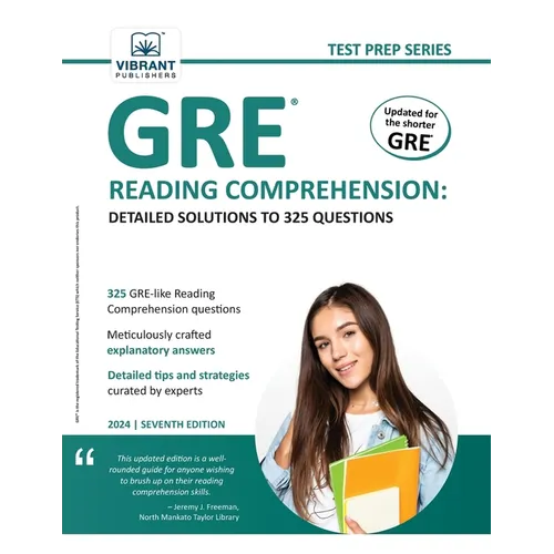 GRE Reading Comprehension: Detailed Solutions to 325 Questions - Paperback