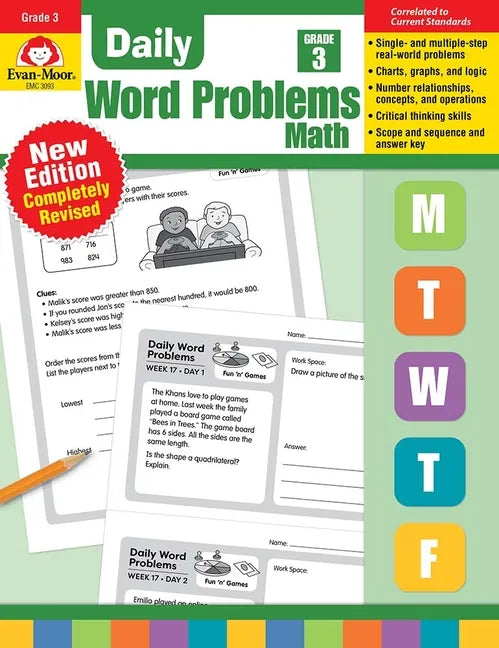 Daily Word Problems Math, Grade 3 Teacher Edition - Paperback