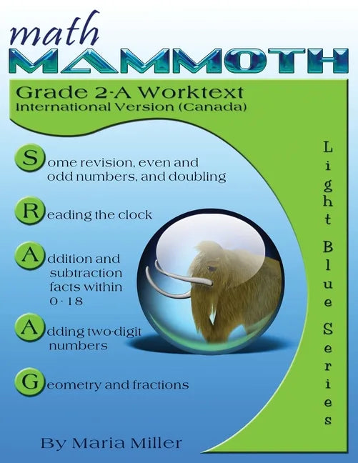 Math Mammoth Grade 2-A Worktext (Canadian Version) - Paperback