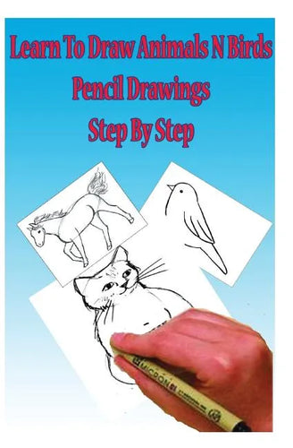 Learn to Draw Animals N Birds: Pencil Drawings Step by Step: Pencil Drawing Ideas for Absolute Beginners - Paperback