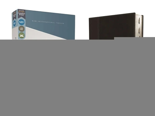 Niv, Personal Size Bible, Large Print, Leathersoft, Black, Red Letter, Thumb Indexed, Comfort Print - Imitation Leather