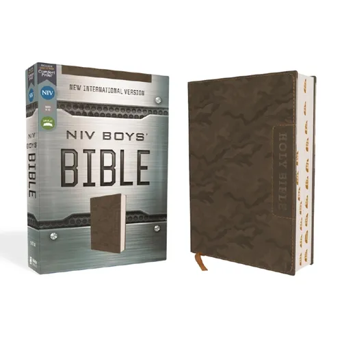 Niv, Boys' Bible, Leathersoft, Brown Camo, Thumb Indexed Tabs, Comfort Print - Imitation Leather