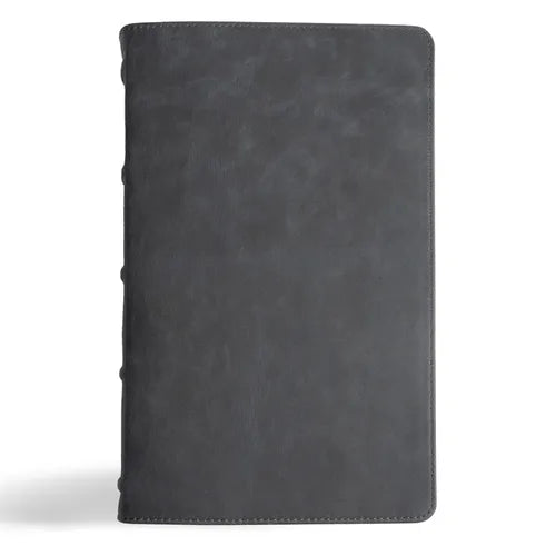 CSB Single-Column Personal Size Bible, Holman Handcrafted Collection, Marbled Slate Premium Calfskin - Leather