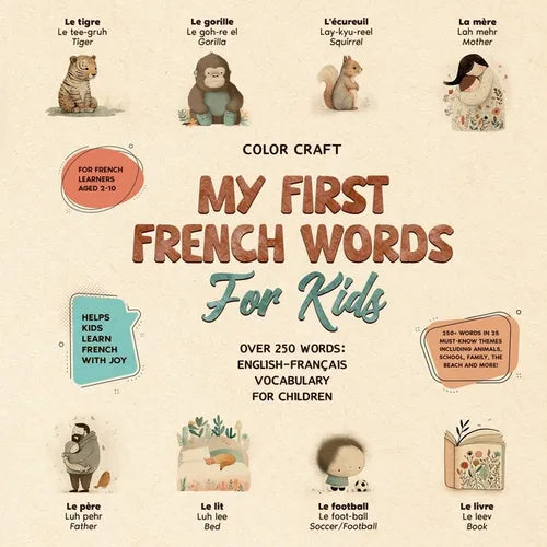 My First French Words Book For Kids: English-Français for Young Learners Aged 2-10, With 250+ illustrations - Paperback