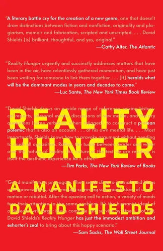 Reality Hunger: A Manifesto - Paperback