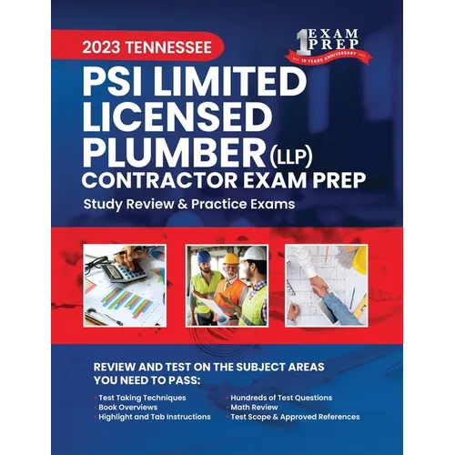 2023 Tennessee PSI Limited Licensed Plumber Contractor Exam Prep: 2023 Study Review & Practice Exams - Paperback
