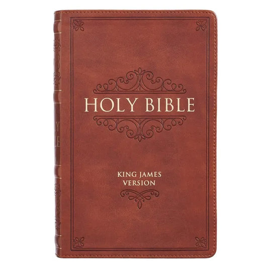 KJV Standard Giant Print LL Brown - Leather