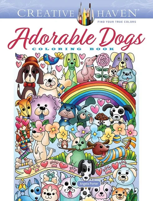 Creative Haven Adorable Dogs Coloring Book - Paperback
