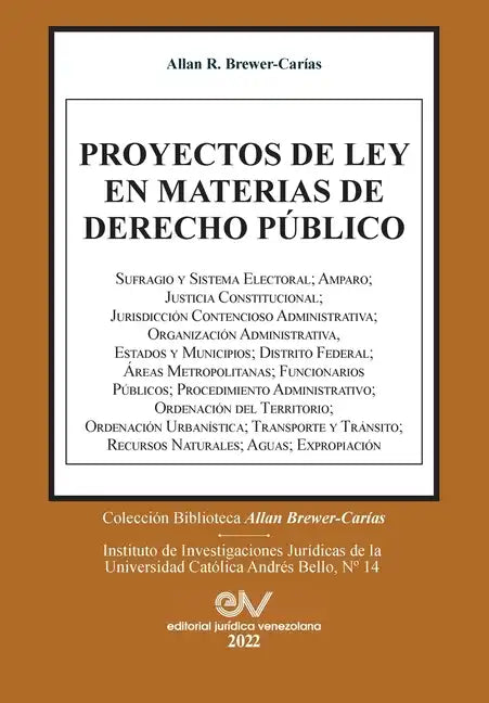 Proyectos de Ley En Materias de Derecho Público (1965-2011). - Paperback