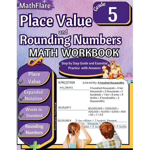 Place Value and Expanded Notations Math Workbook 5th Grade: Place Value Grade 5, Expanded and Standard Notations with Answers - Paperback