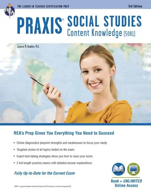 PRAXIS Social Studies Content Knowledge (5081): Book + Online - Paperback