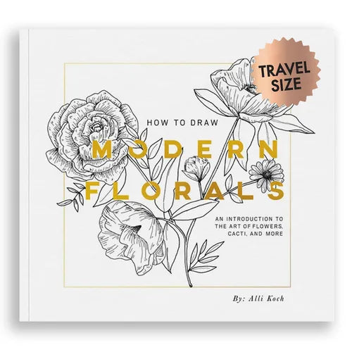 How to Draw Modern Florals (Mini): A Pocket-Sized Road Trip Book (Creative Gifts) - Paperback